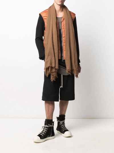 Rick Owens frayed-edge scarf outlook