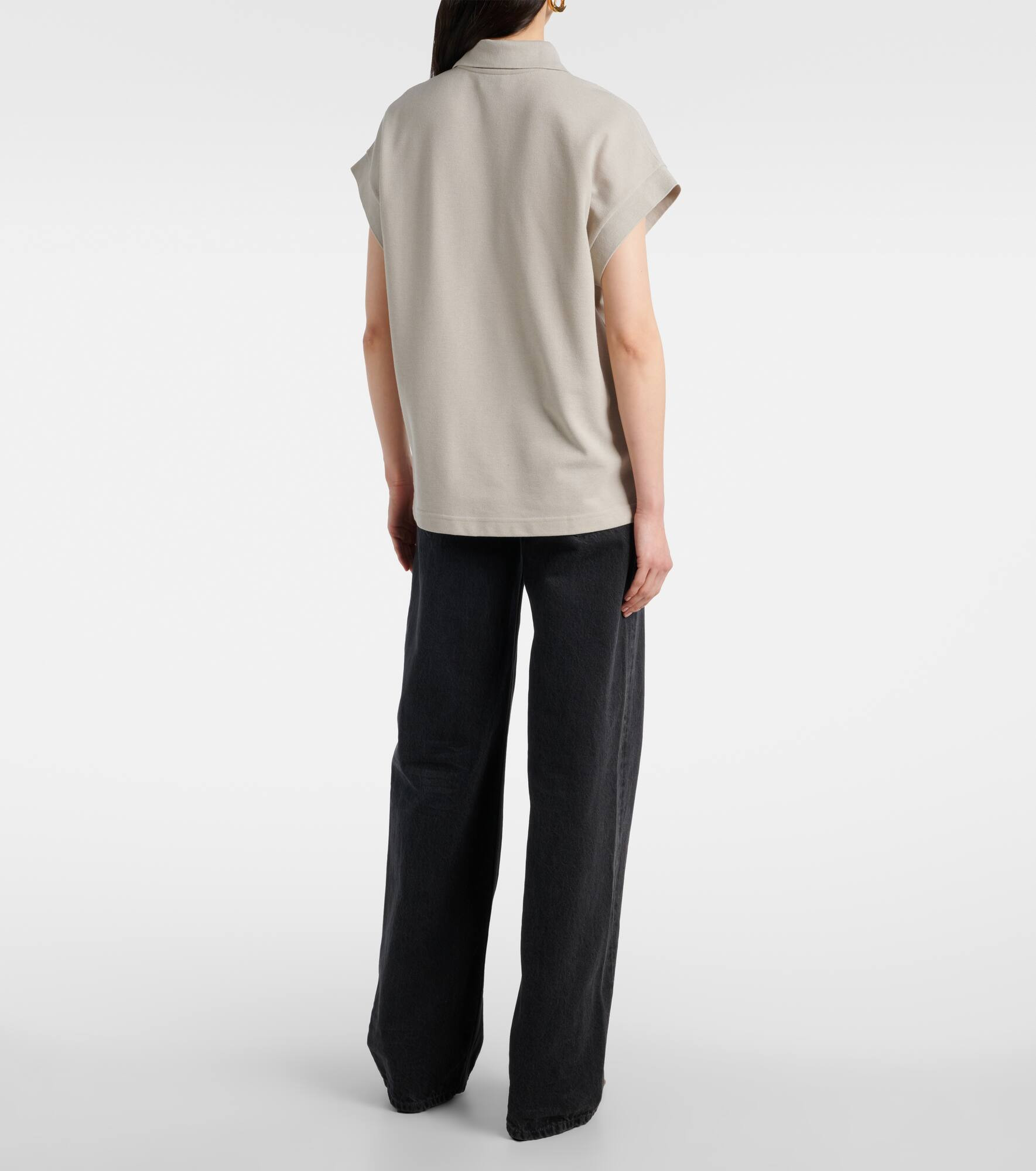 Cassandre cotton-blend piqué polo shirt - 3