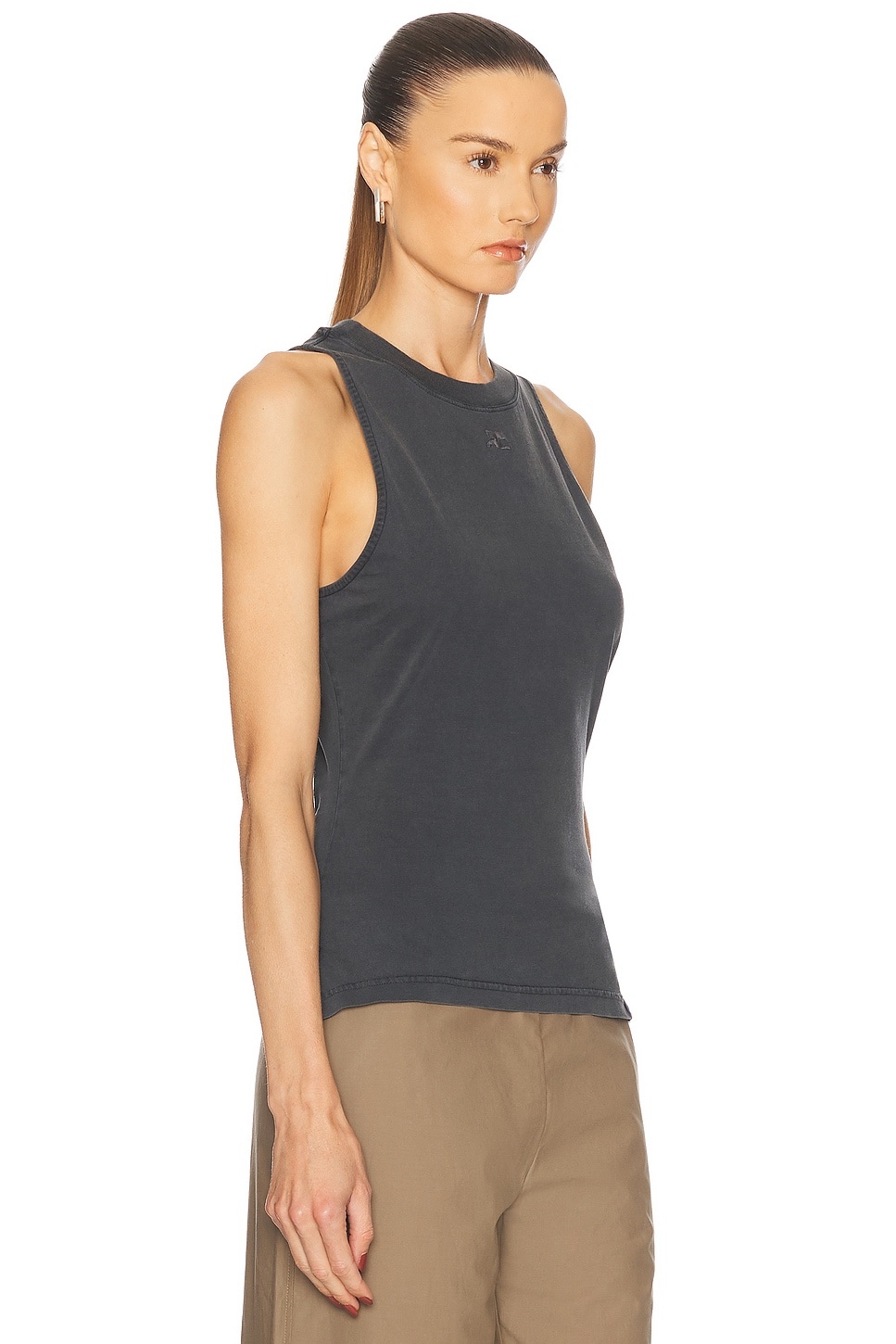 Belted Stonewashed Tank Top - 2