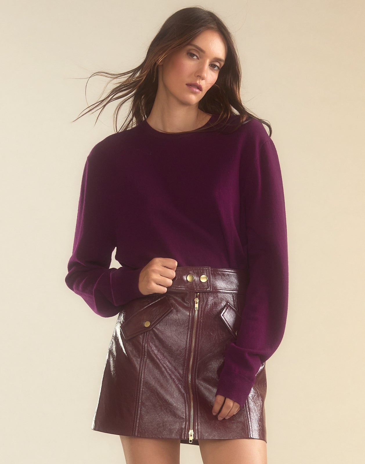 Harper Vegan Leather Skirt - 2
