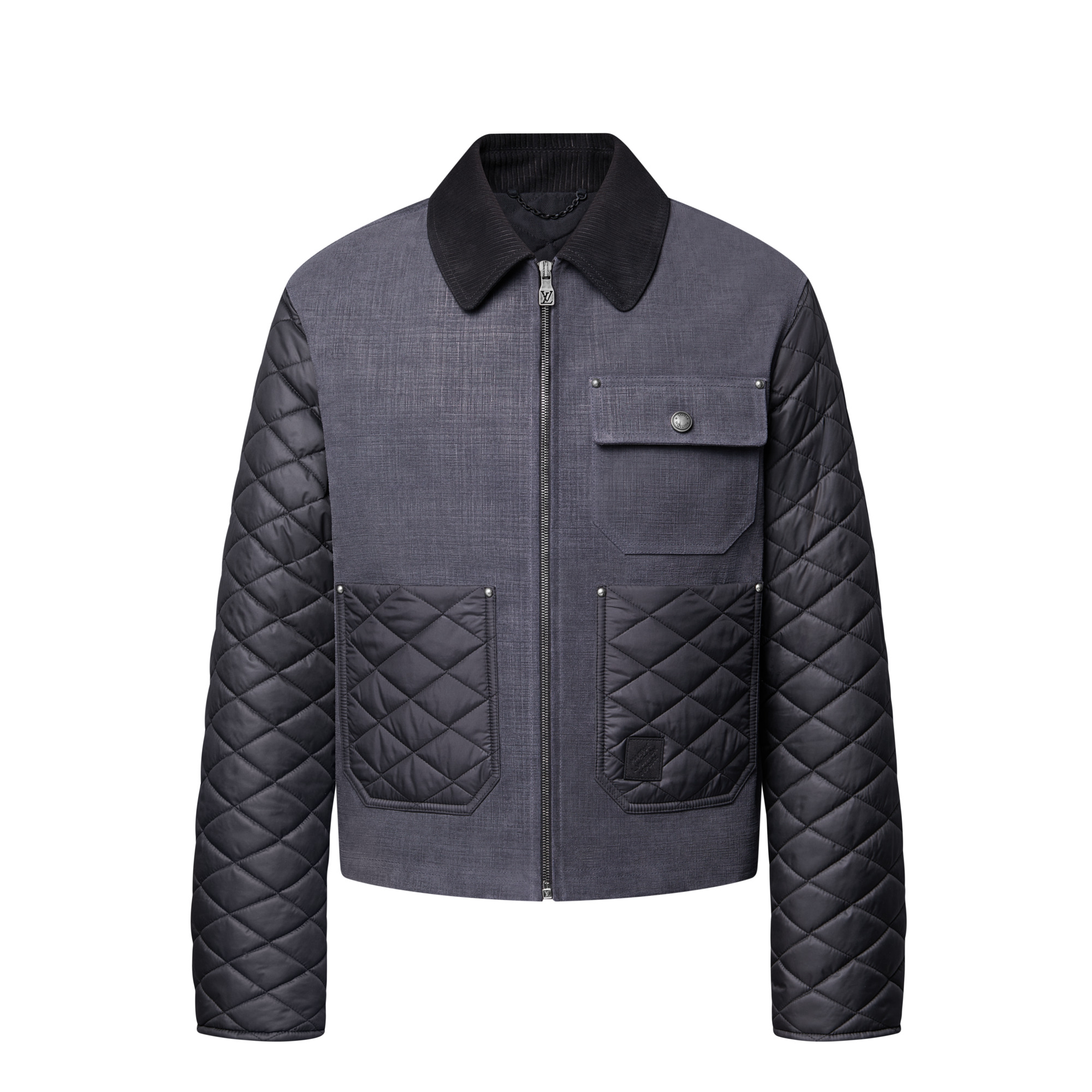 Mix Leather Workwear Blouson - 1