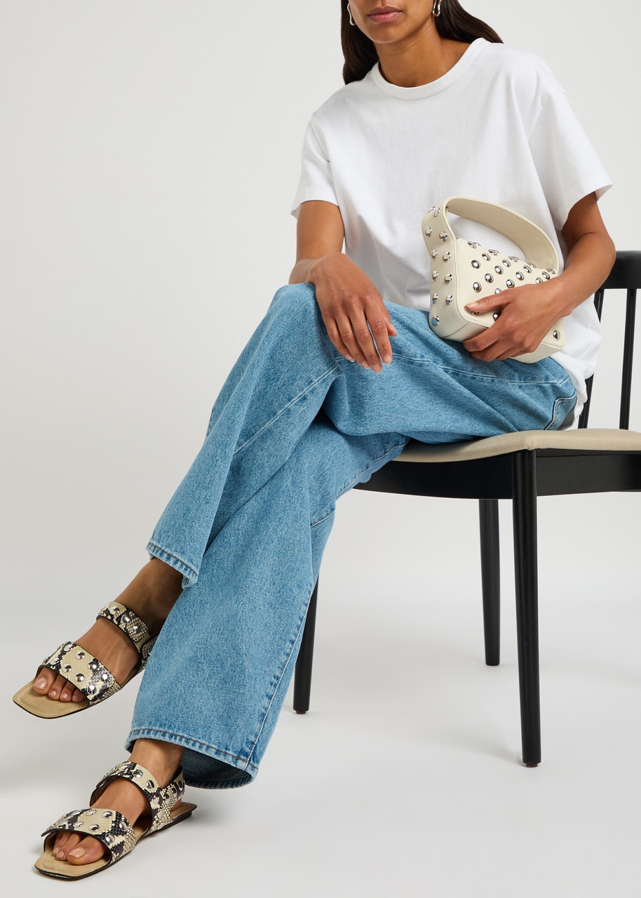 Khaite Boden Python-effect Leather Sandals - 5