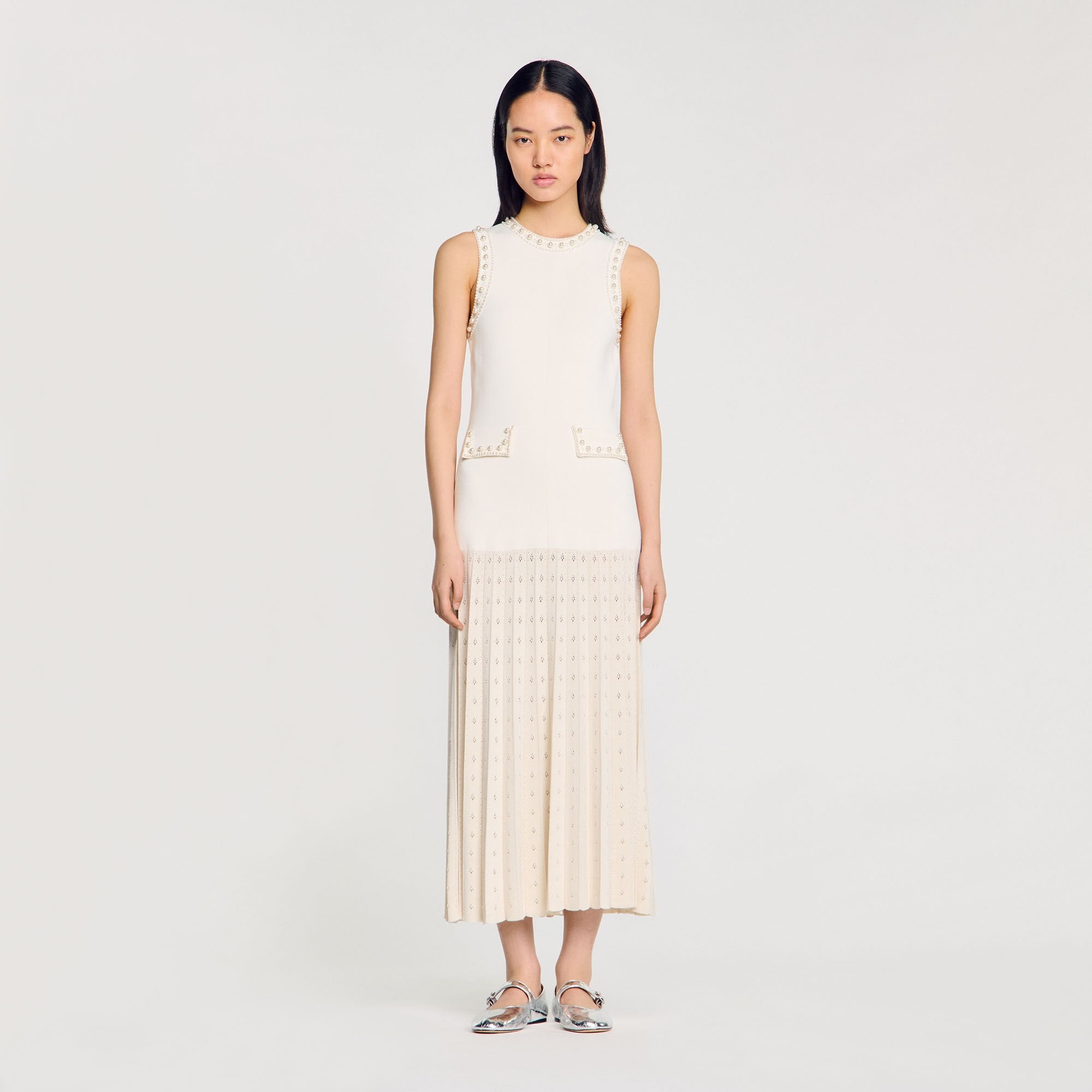 PEARL BEAD KNIT MAXI DRESS - 2