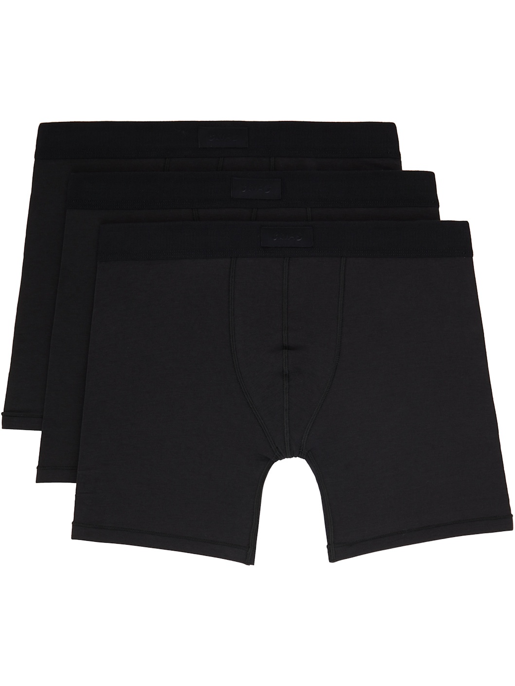 Three-Pack Black SKIMS Cotton 5" Boxer Briefs - 1