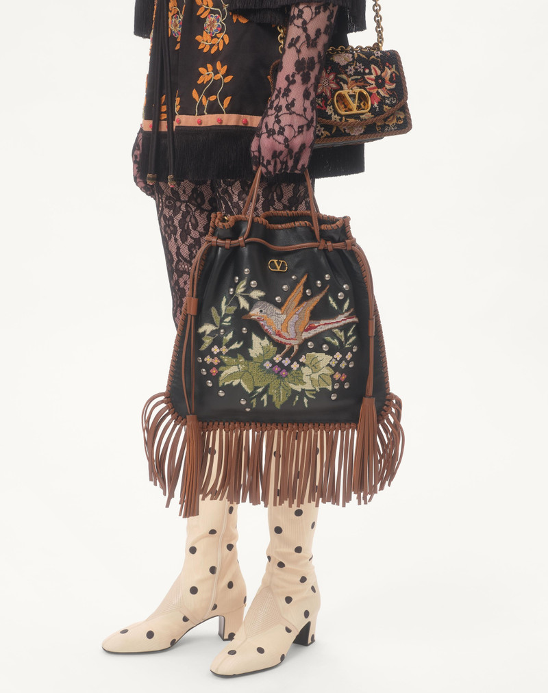 SHORT DRESS IN EMBROIDERED WASHED DOUBLE DUCHESSE 3