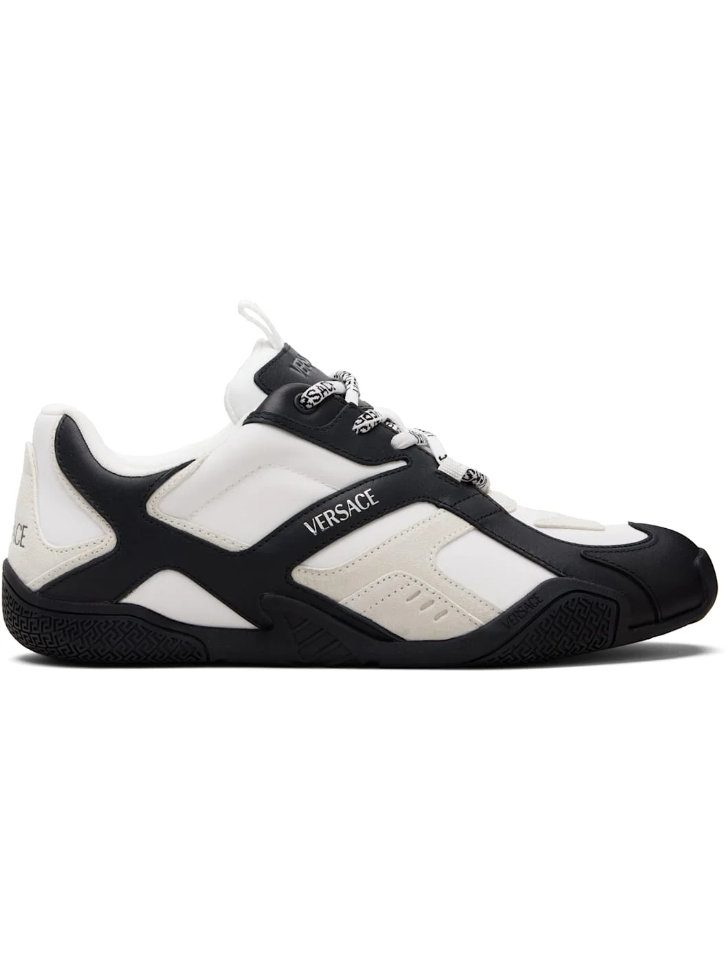 Black & White Galaxia Leather Sneakers - 1