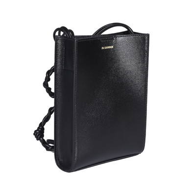 Jil Sander black leather tangle shoulder bag outlook