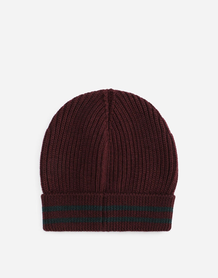 Knit wool hat with DG patch - 3