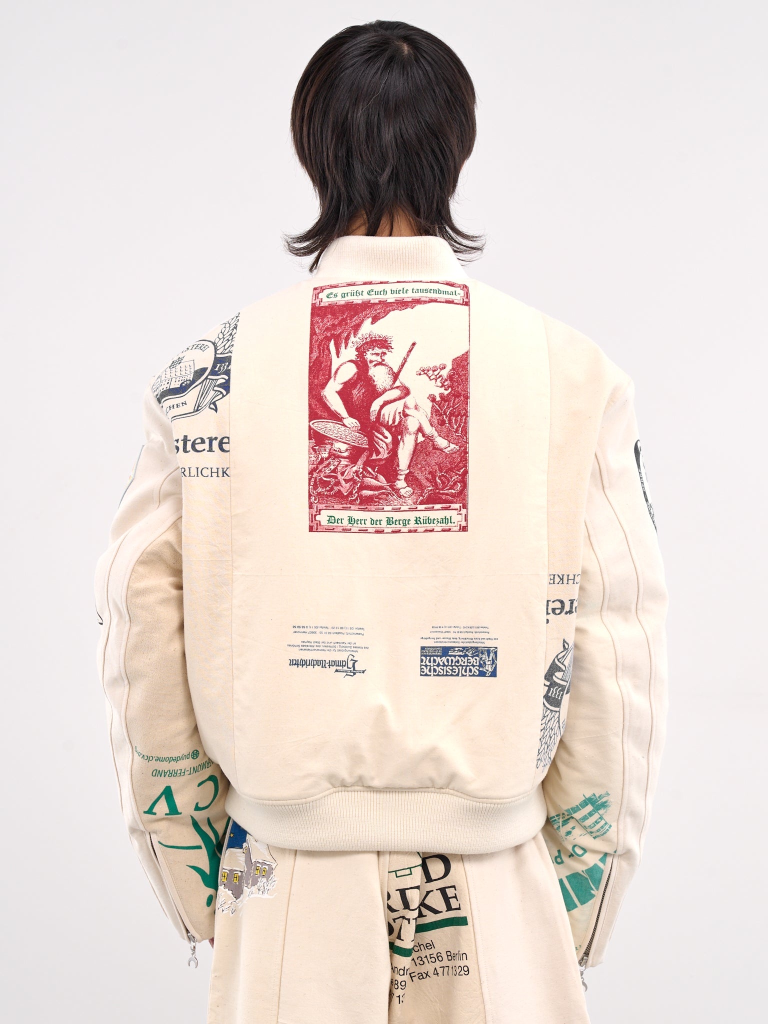 Patchwork Graphic Bomber Jacket - 3