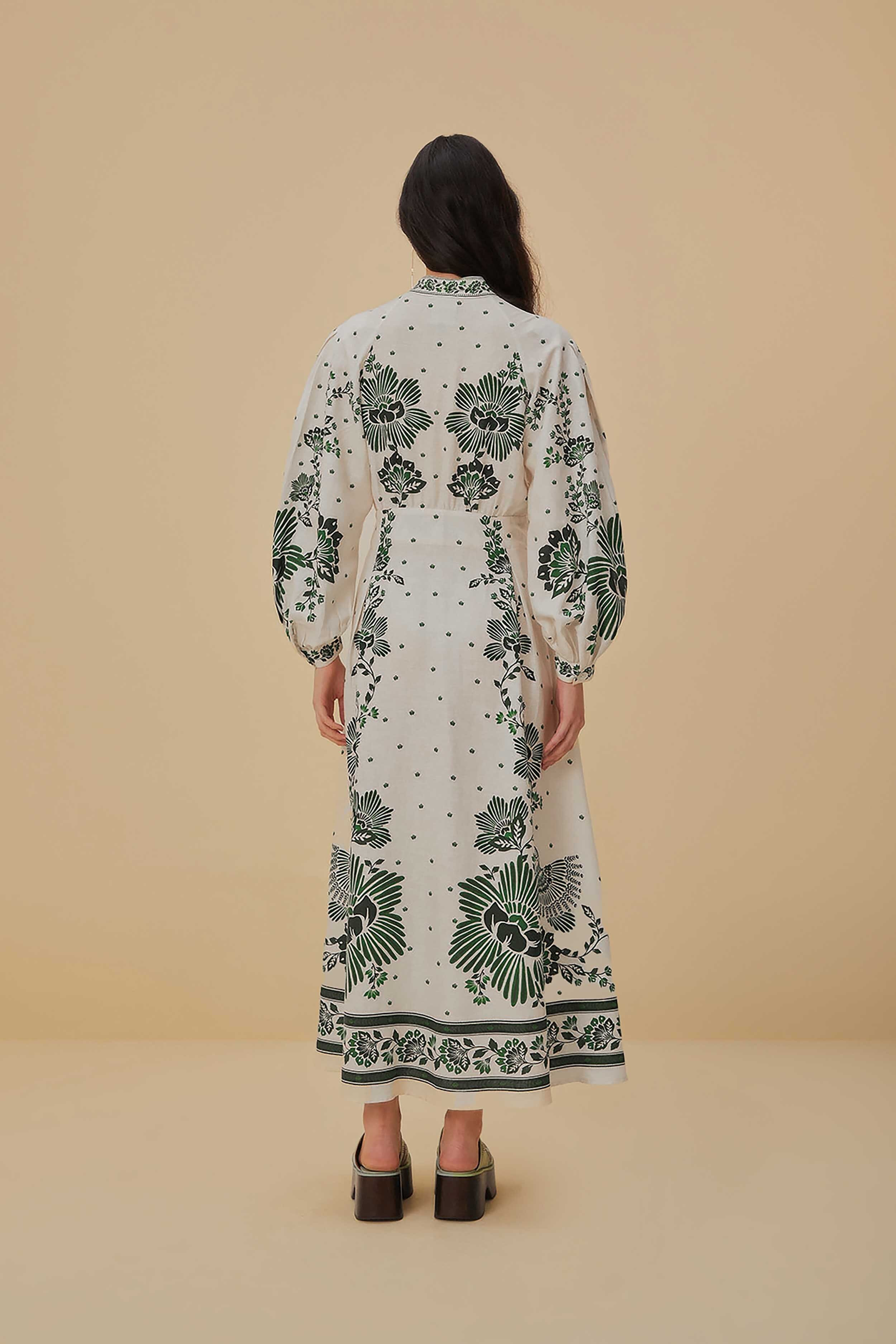 Forest Soul Off-White Maxi Dress - 4