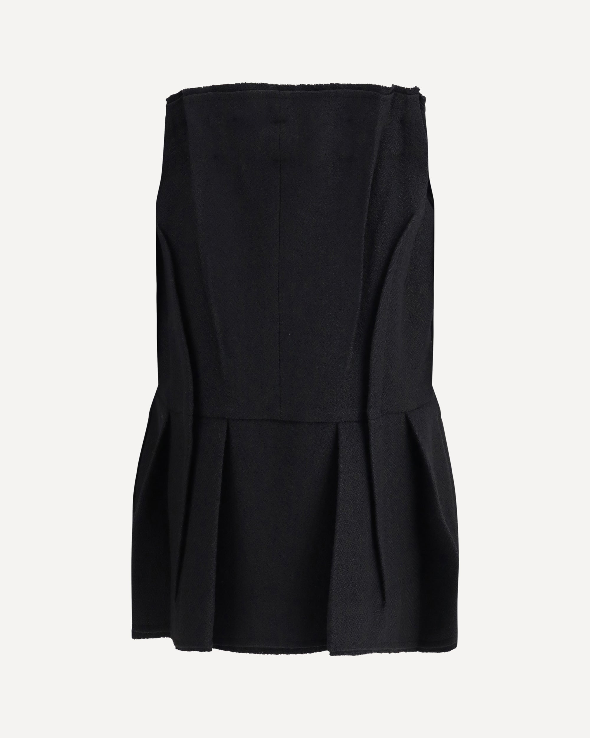 Black strapless Dress with a bow - 2