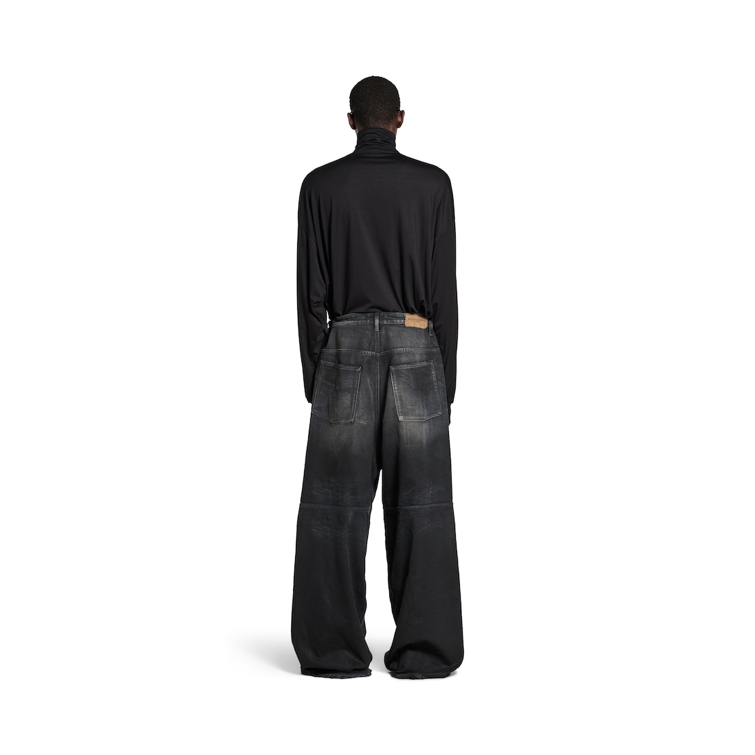 Men's Baggy Pants in Black - 4