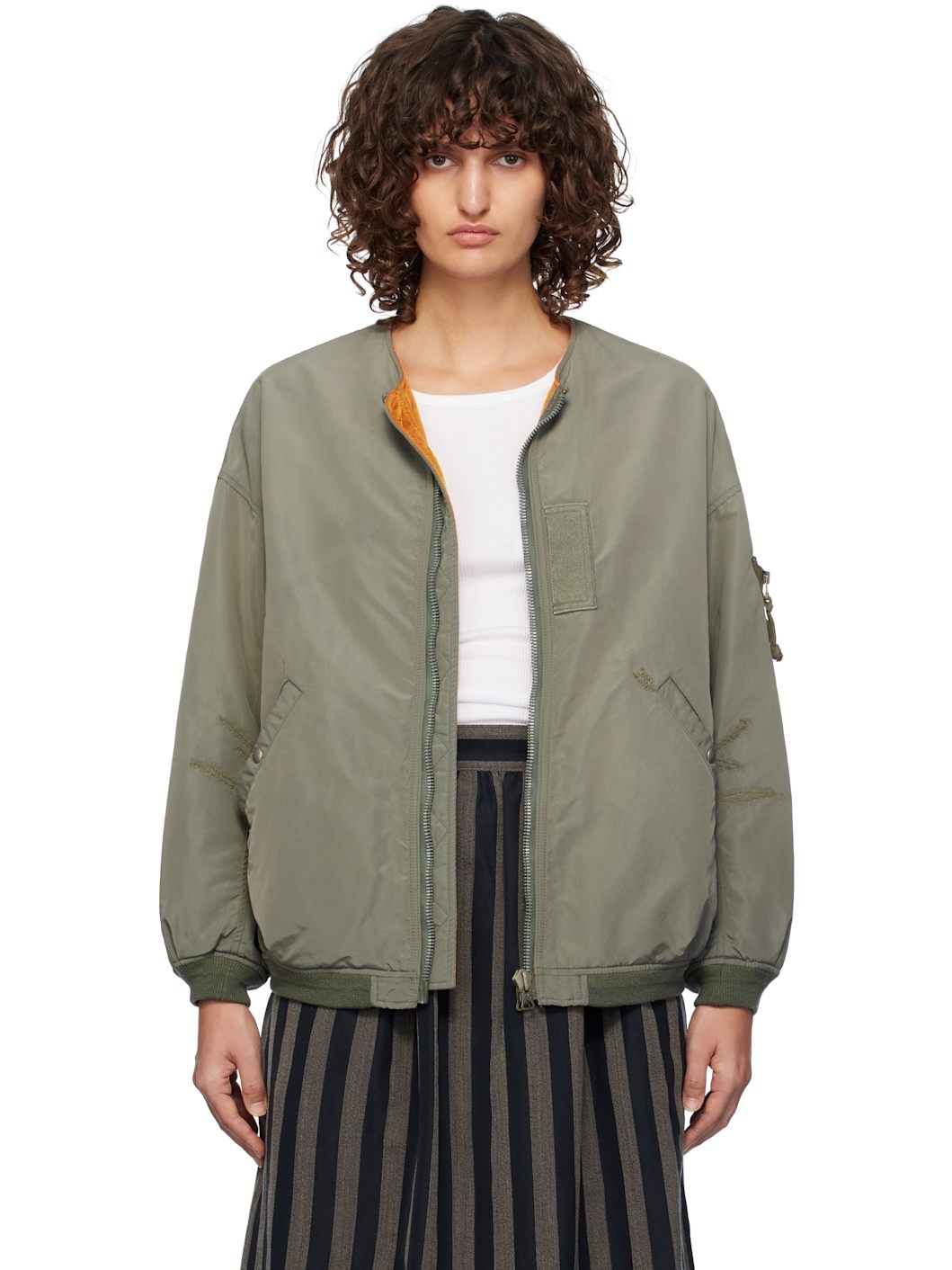 Green Thorson Bomber Jacket - 1