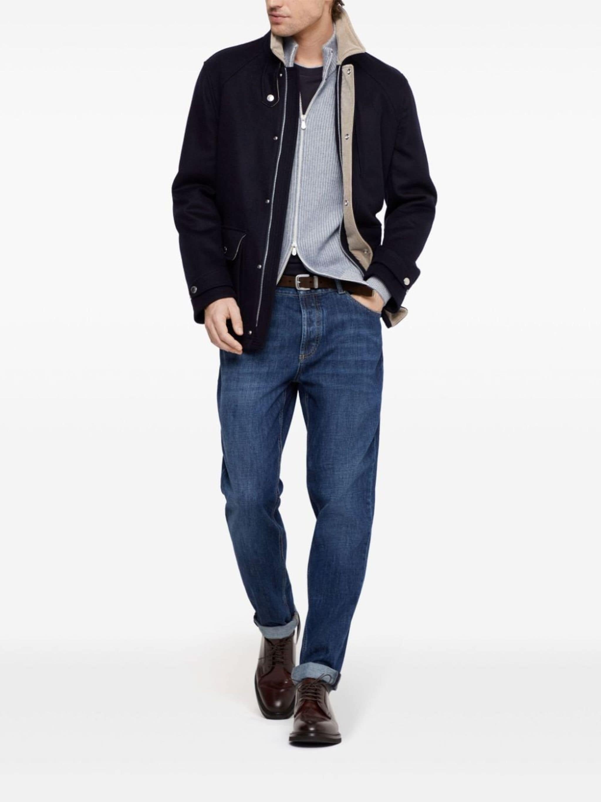 mid-rise tapered jeans - 2