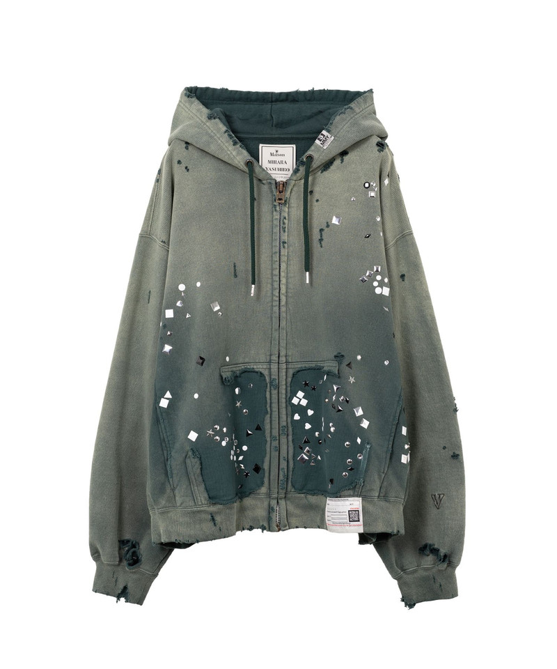 Sun Faded Like Embellished Zip-up Hoodie 27