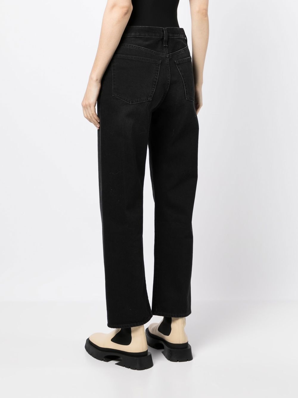 twisted seam wide-leg jeans - 4