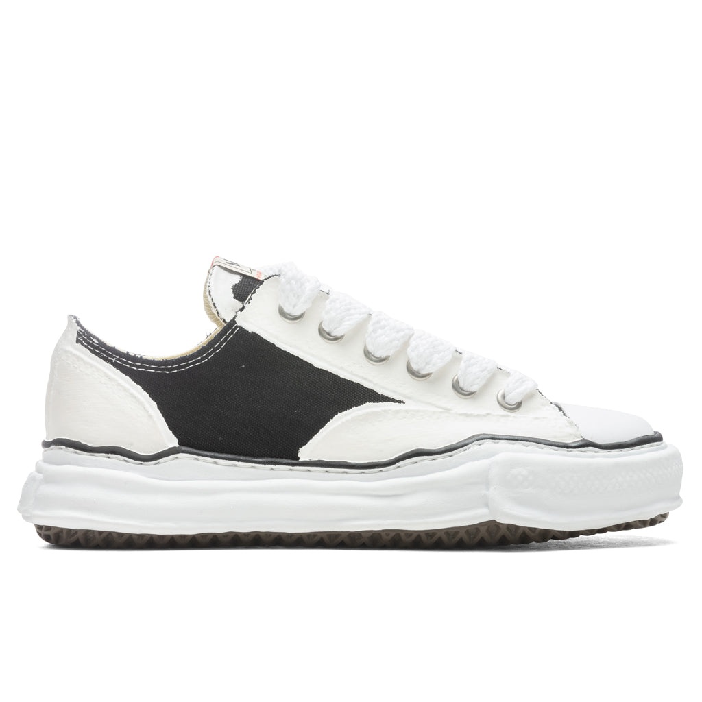 PETERSON LOW OG SOLE RUBBER PAINTED CANVAS SNEAKER - BLACK/WHITE - 1