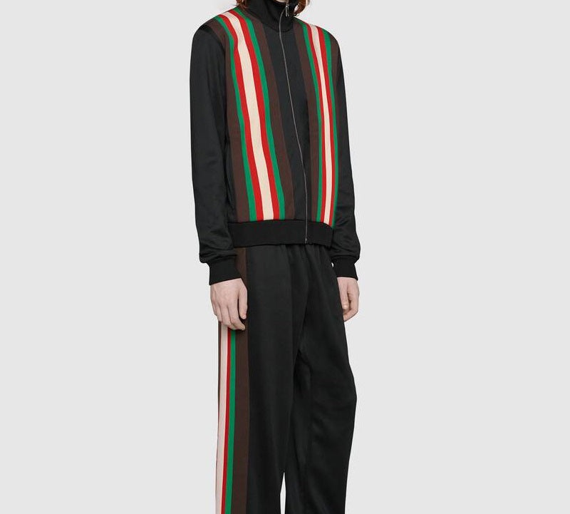 Gucci Vintage Plain Knit Zip-Up Jacket For Men Black 615731-XJCFQ-1060 - 5