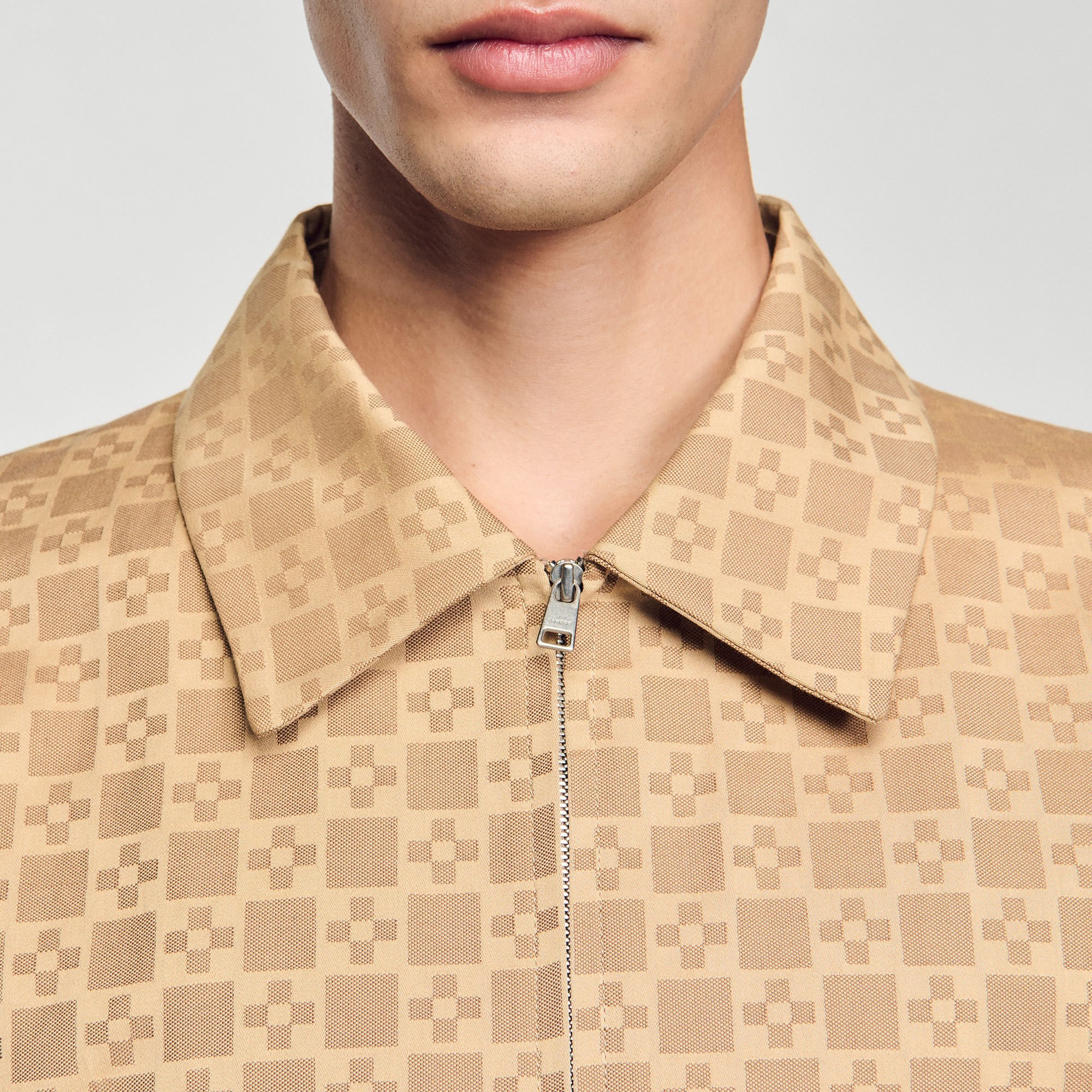 SQUARE CROSS ZIP-UP JACKET - 3