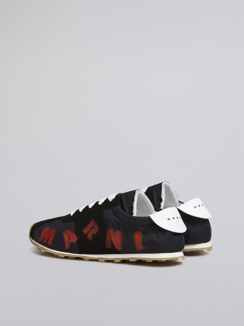 Marni BLACK POLYAMIDE SNEAKER WITH AIRBRUSHED MARNI LOGO outlook