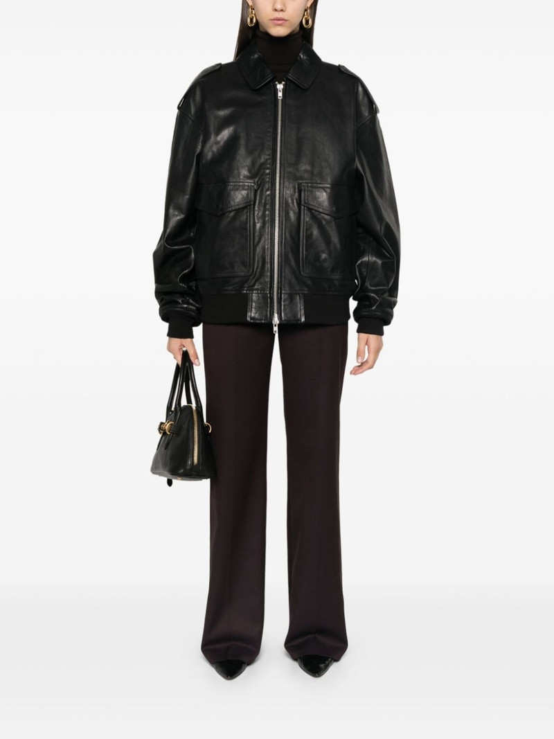 The Frankie Shop Viper leather jacket outlook