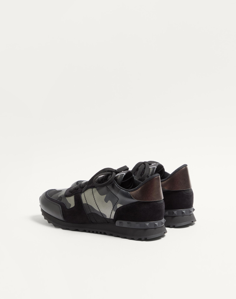 Valentino ROCKRUNNER CAMOUFLAGE NOIR METALLIC SNEAKER outlook