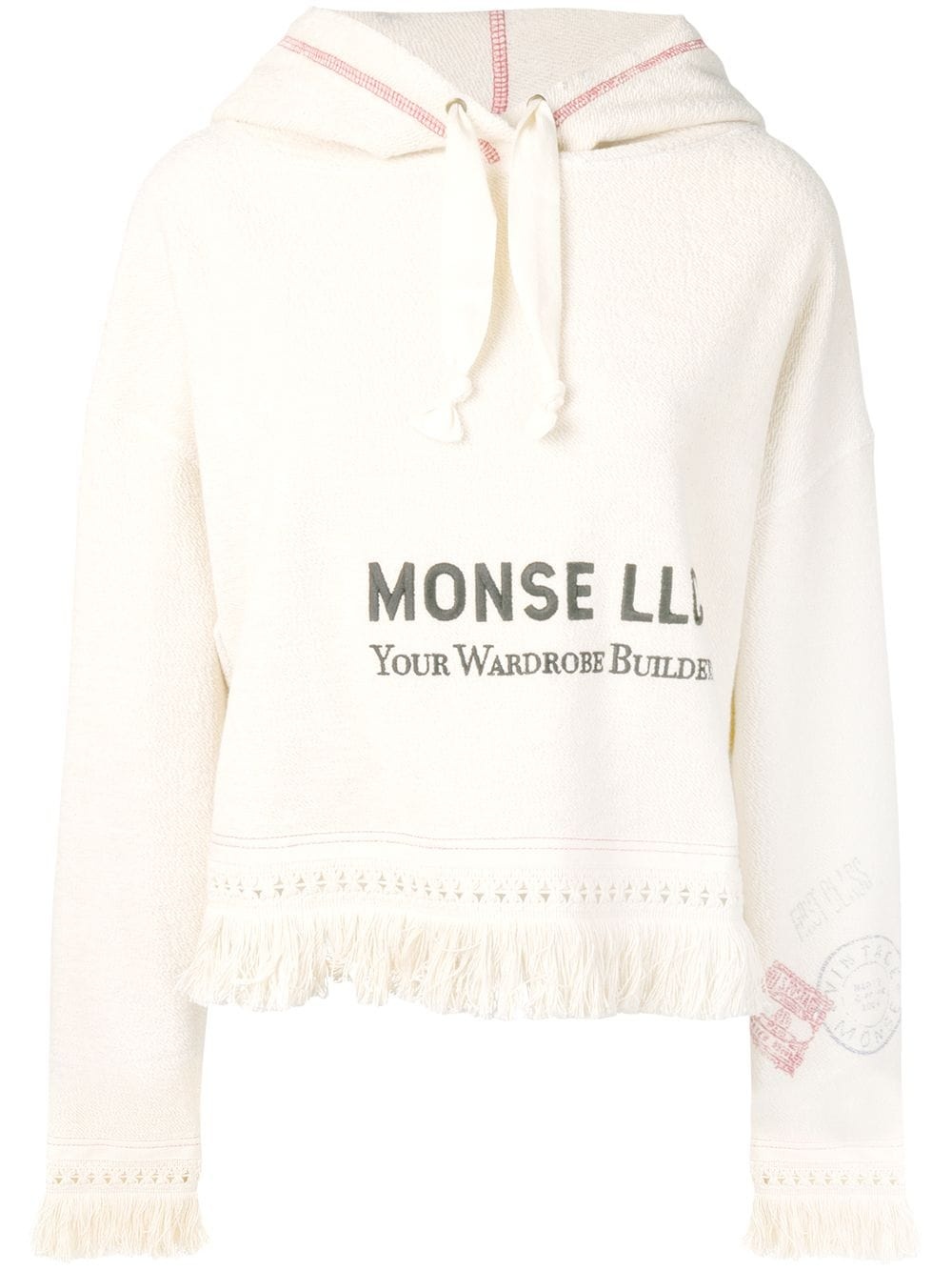 Monse print towel hoodie - 1