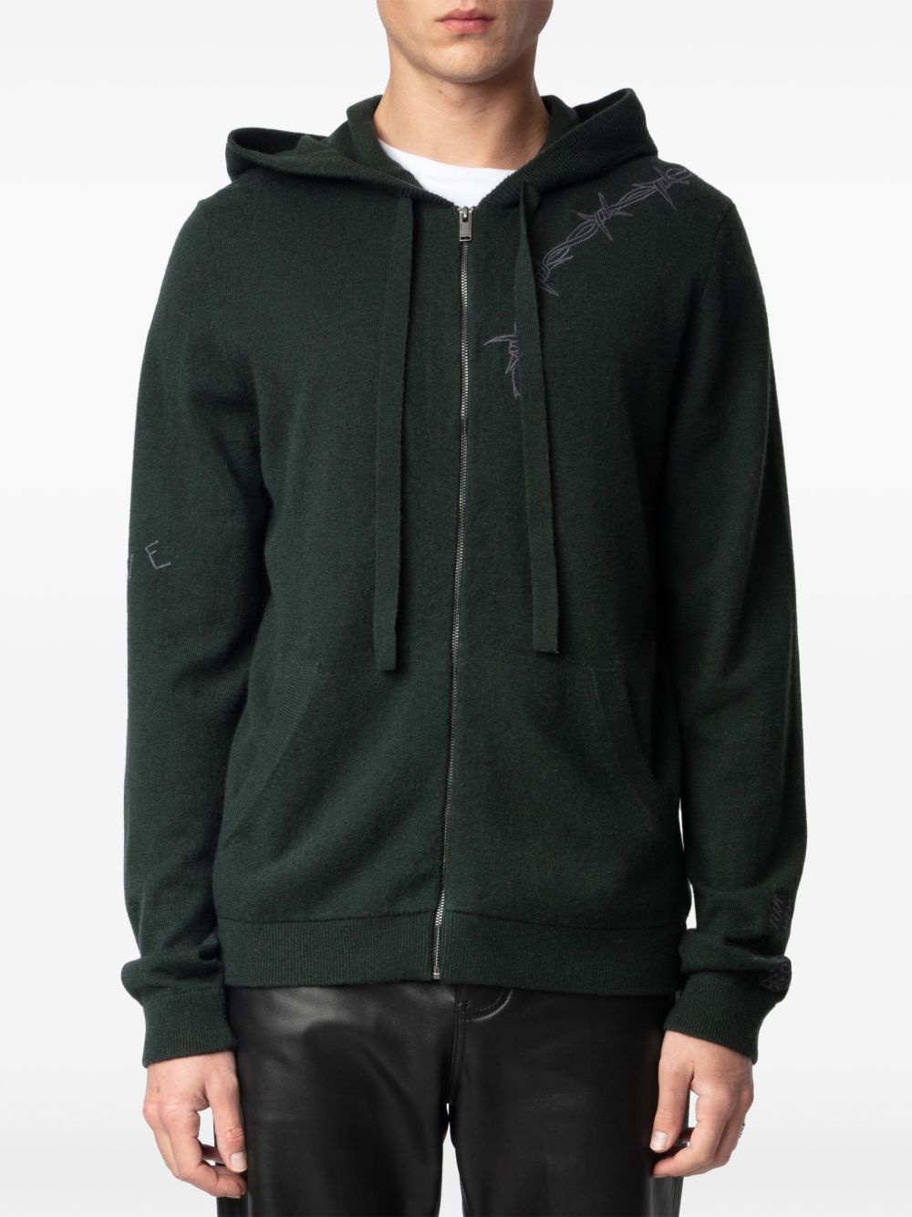 Clash zip-up hoodie - 4