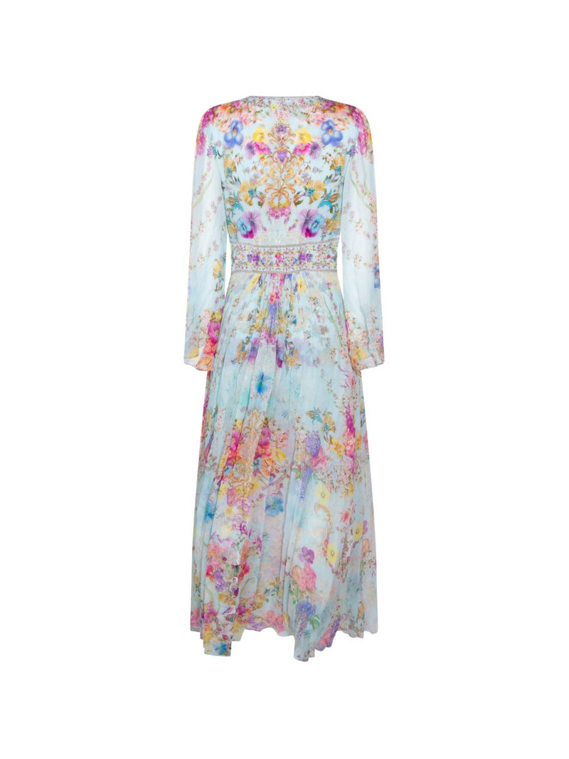 CAMILLA Bazar Blooms embellished V-neck maxi dress outlook