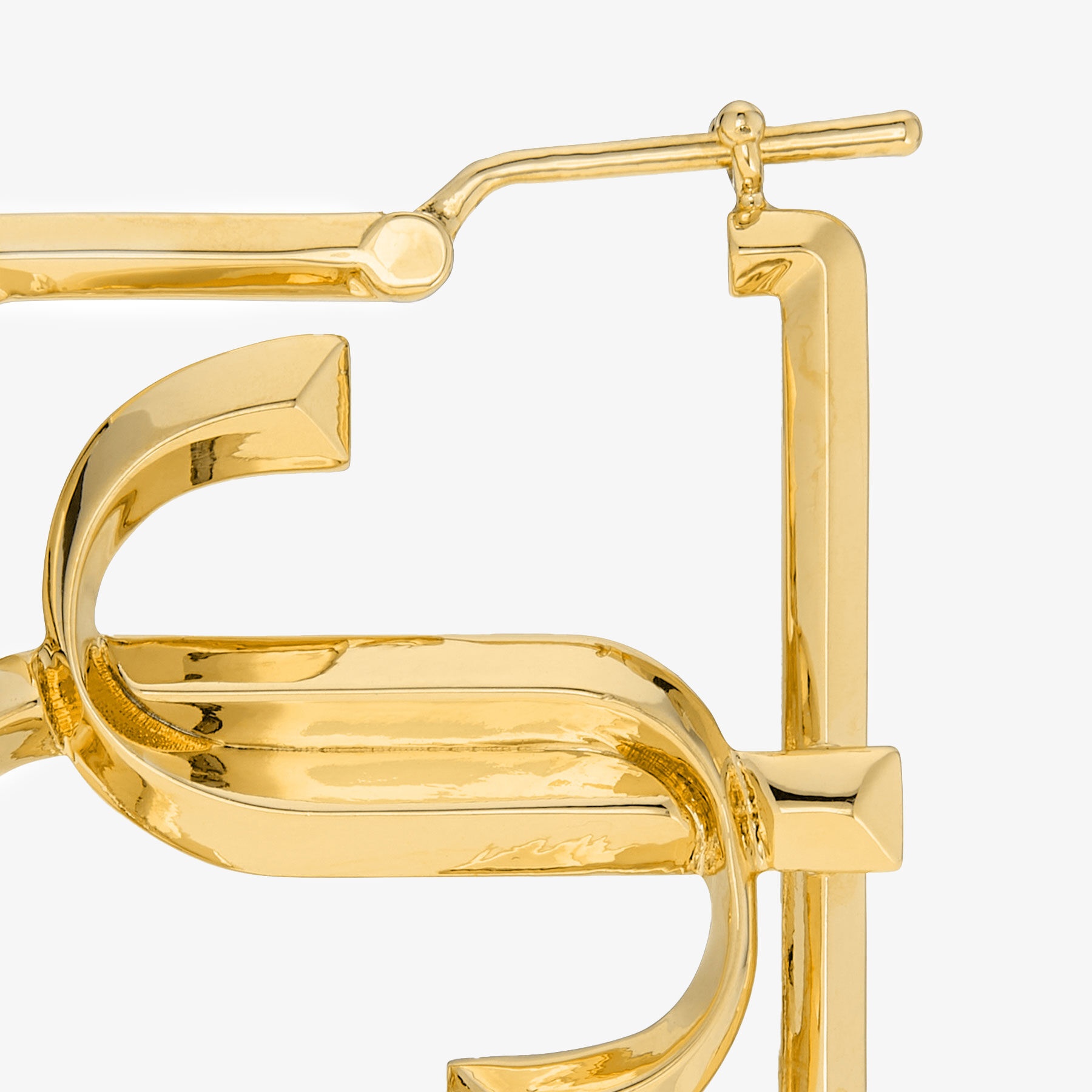 Square JC Hoop
Gold-Finish Hoop Earrings - 4
