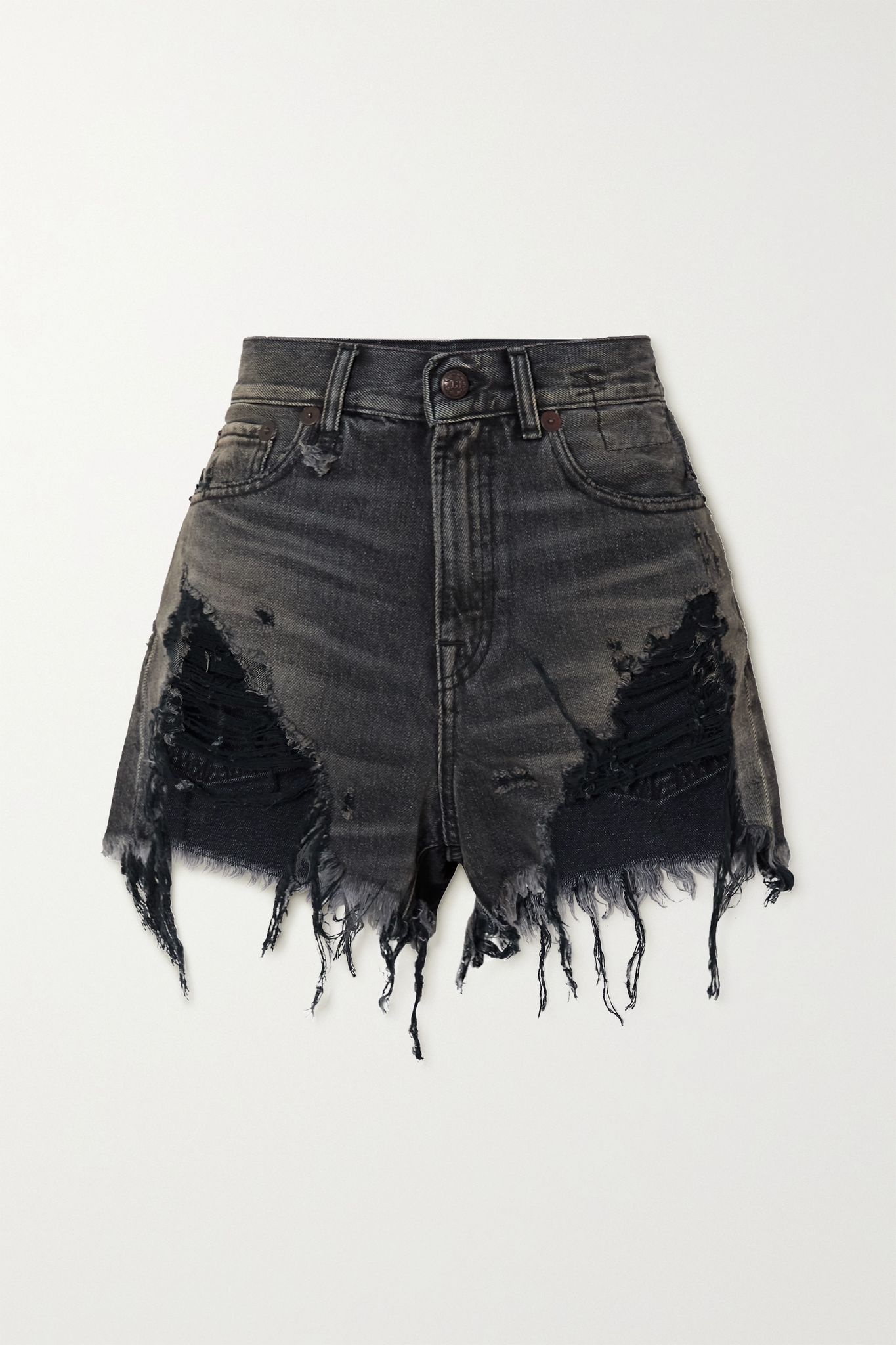 Distressed denim shorts - 1