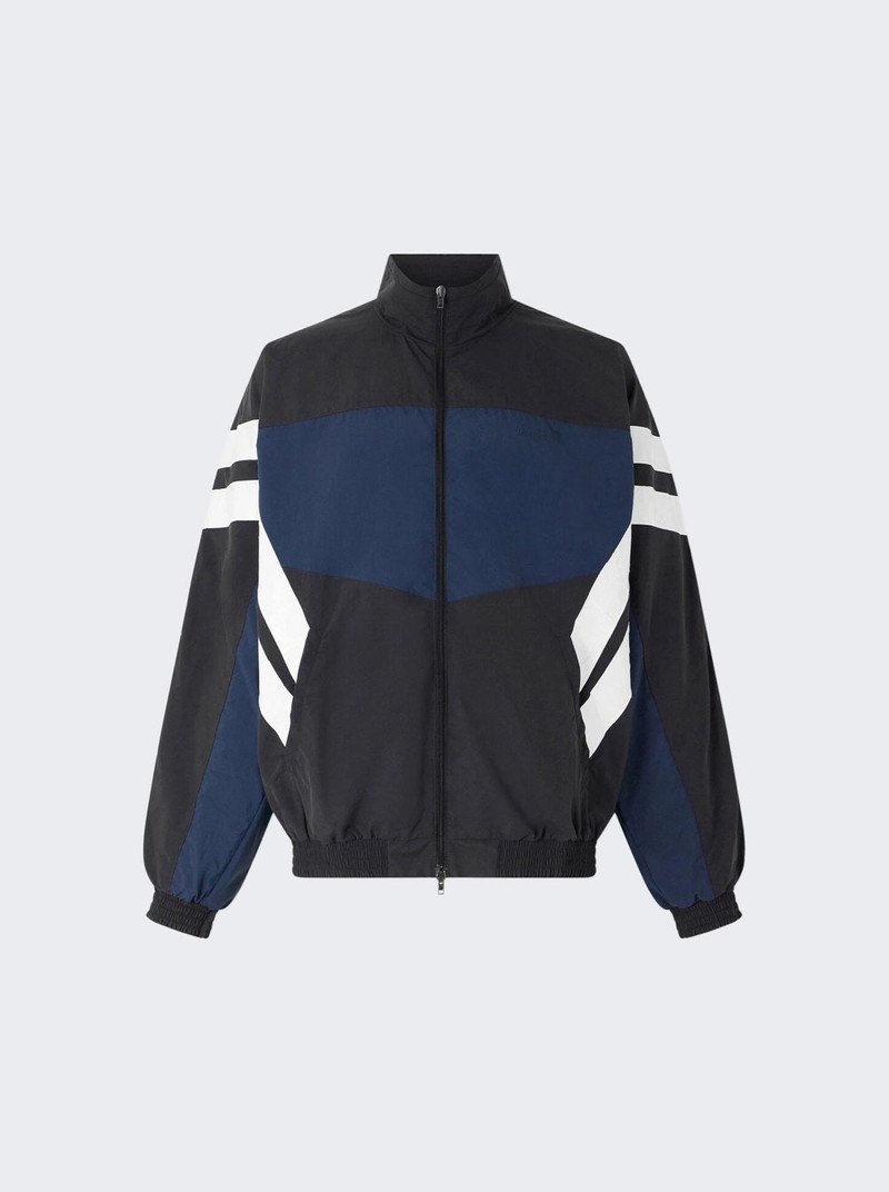 Taped Tracksuit Jacket Black And Blue 1