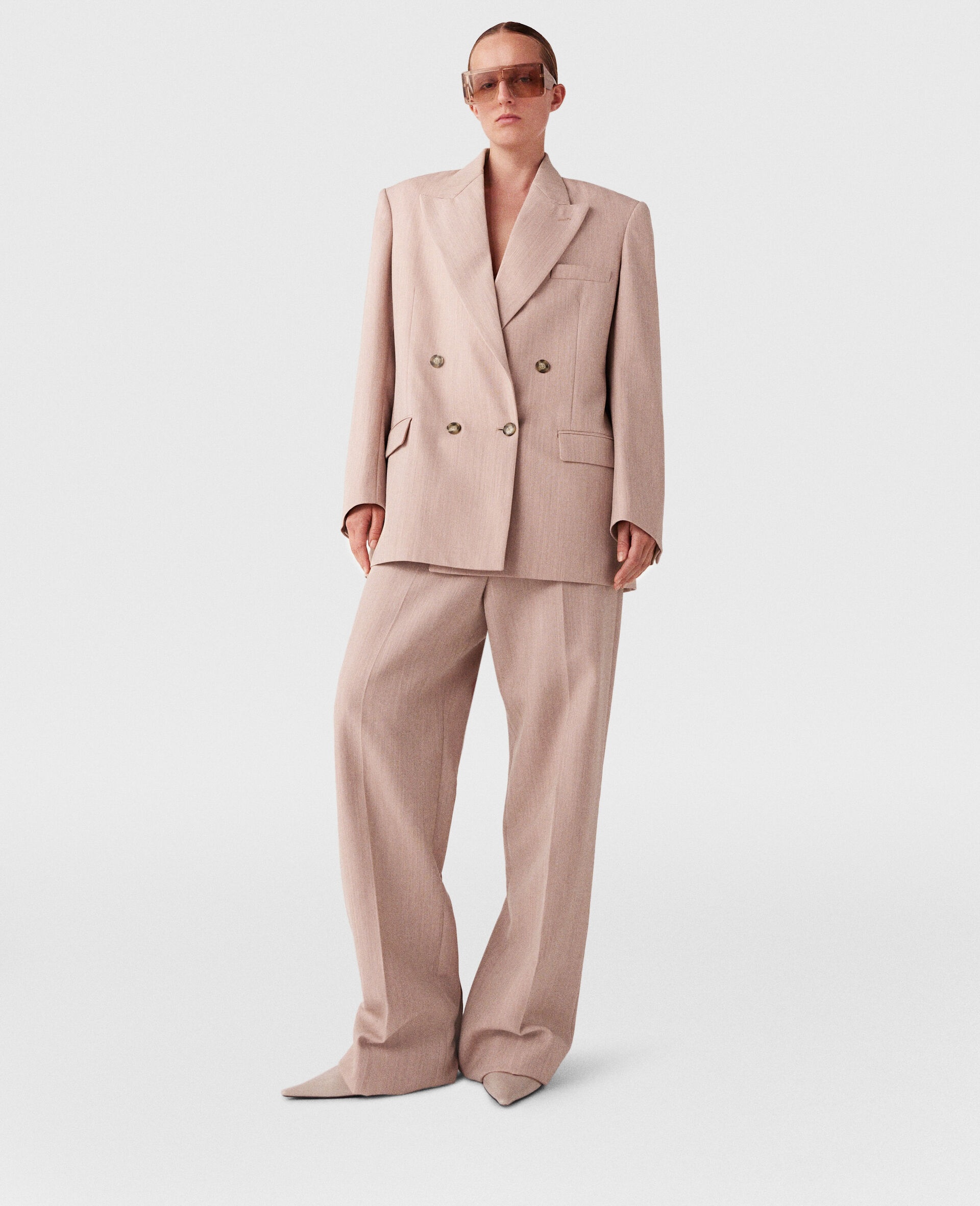 Oversized Double-Breasted Blazer - 8