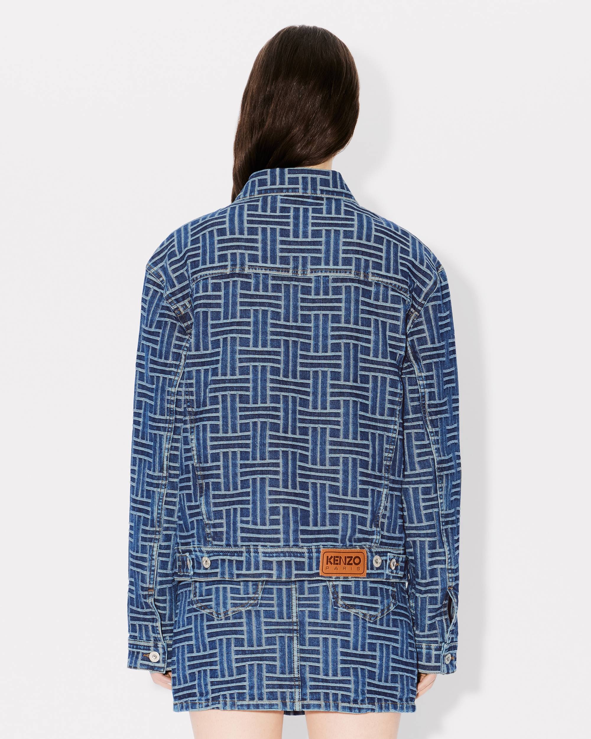 'KENZO Weave' trucker jacket in japanese denim - 5