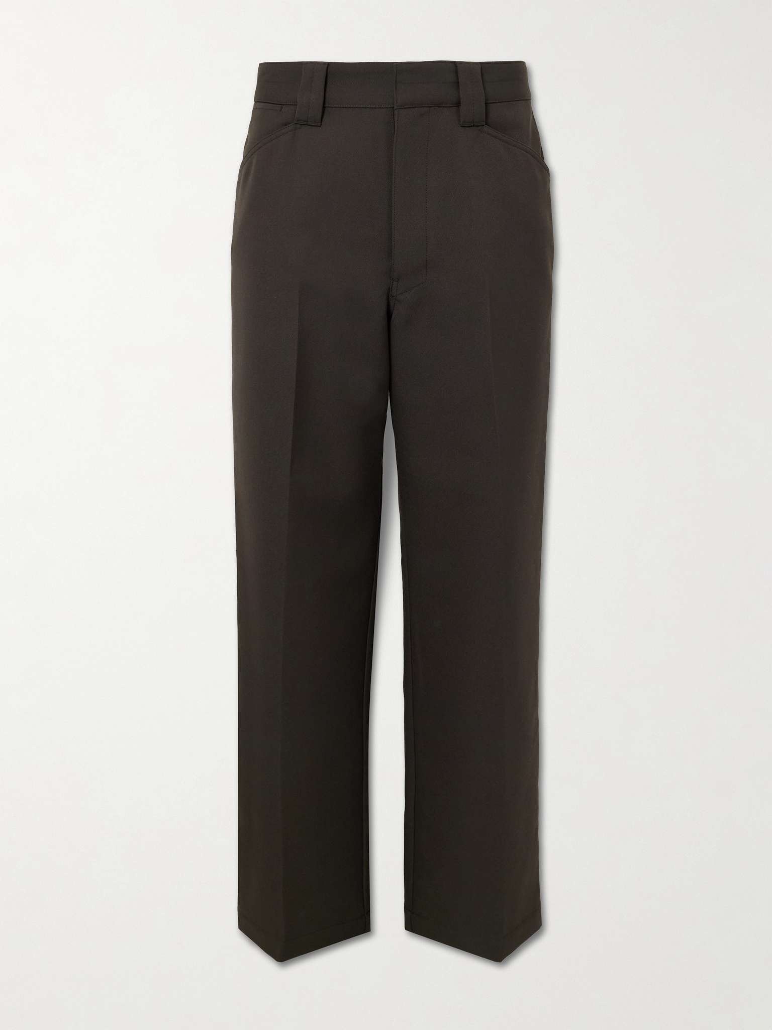 Straight-Leg Pleated Twill Trousers - 1