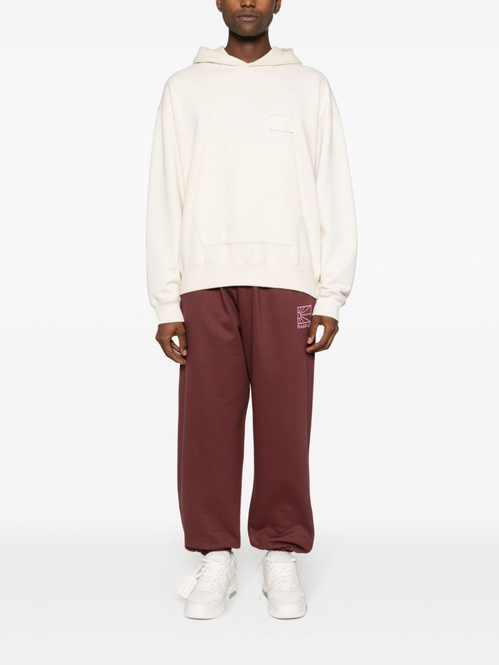 logo-embroidered cotton track pants - 2