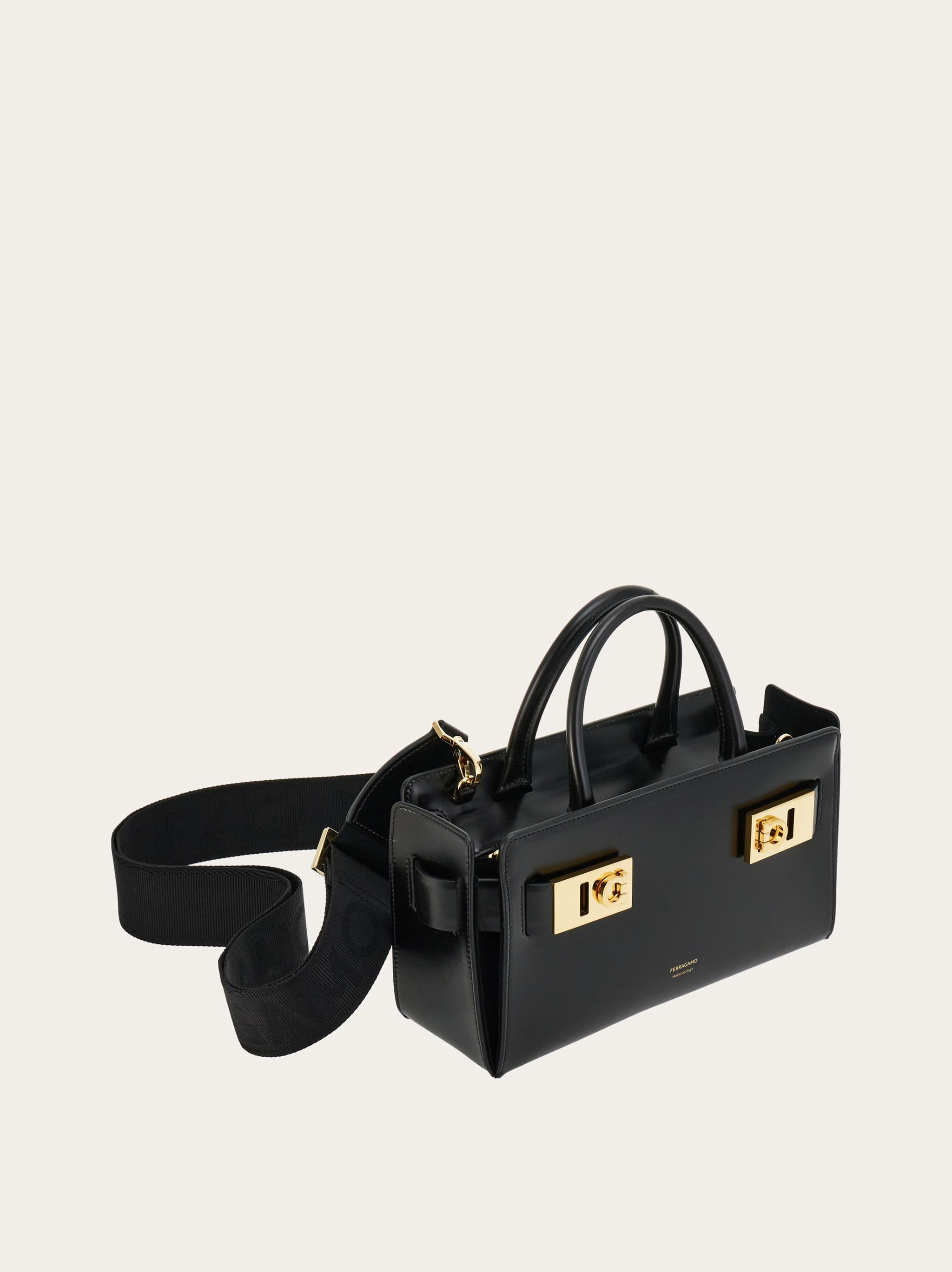 FERRAGAMO Tote bag with Gancini buckles (S) | REVERSIBLE