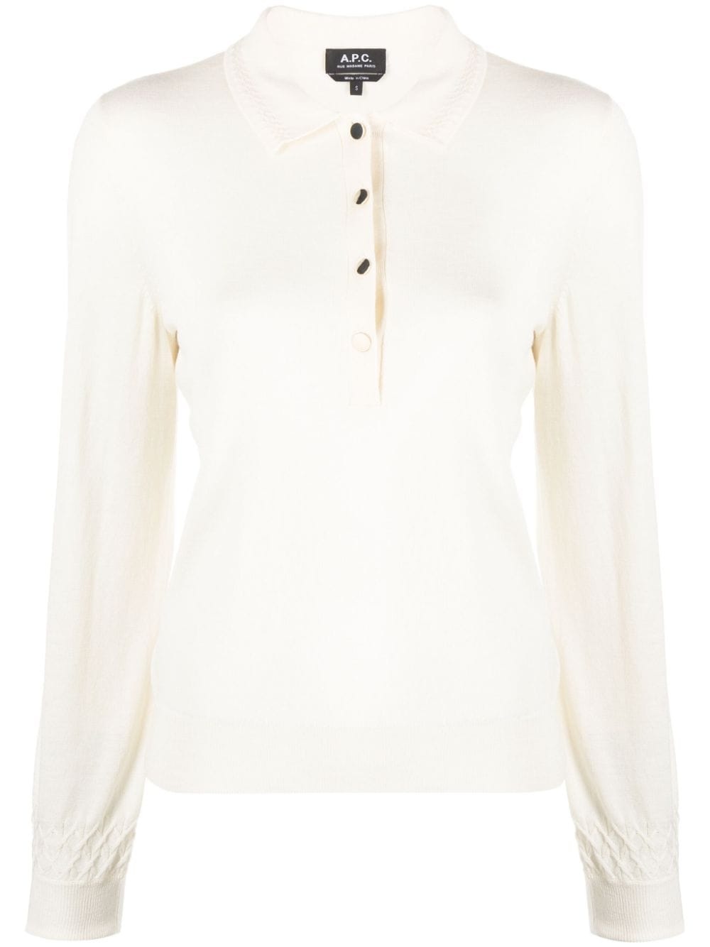 knitted polo top - 1