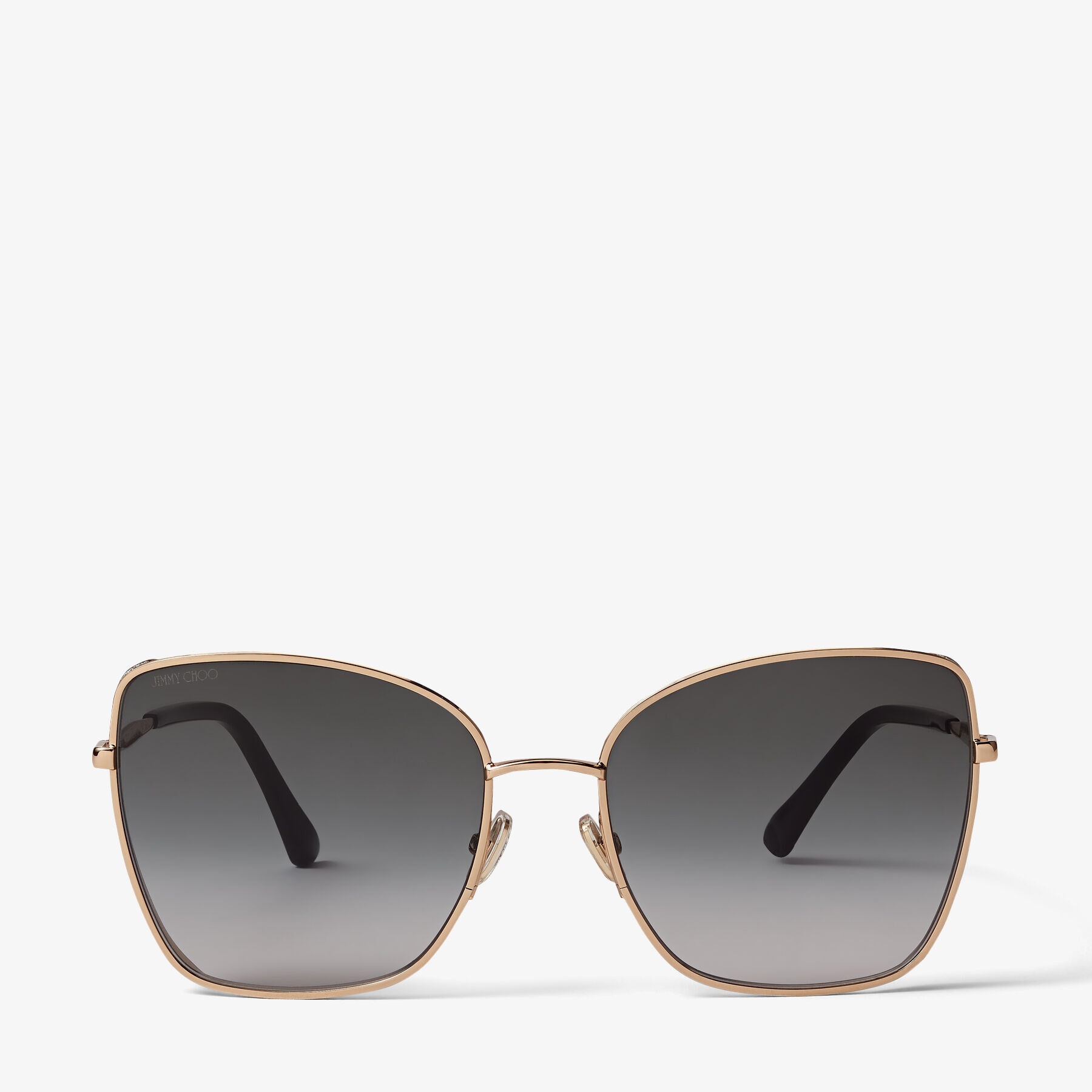 Alexis
Rose Gold Square-Frame Sunglasses with Glitter - 1