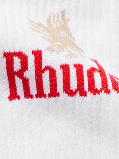 Rhude Ribbed Logo-Jacquard Cotton-Blend Socks outlook