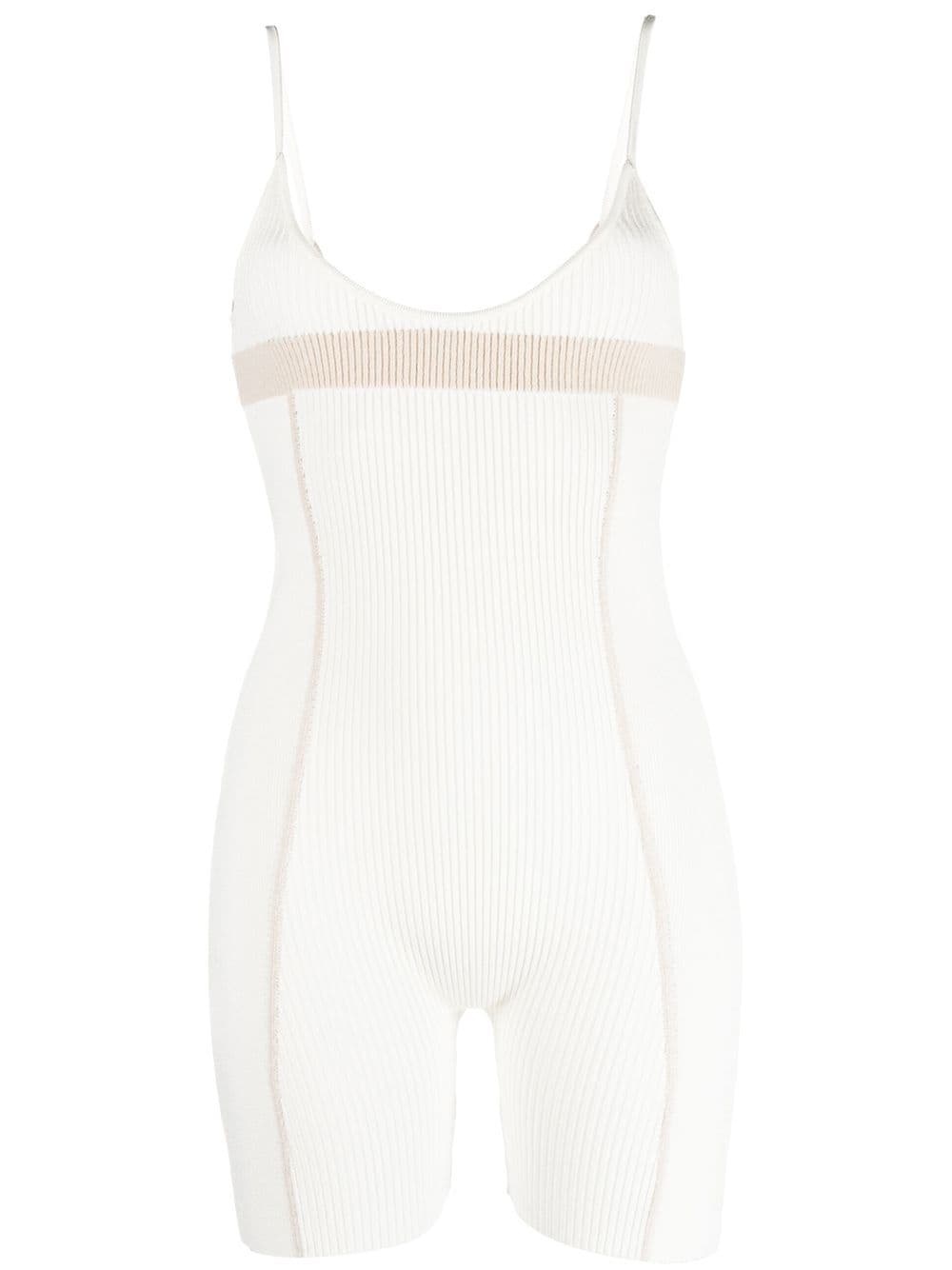 Le body ribbed-knit playsuit - 1