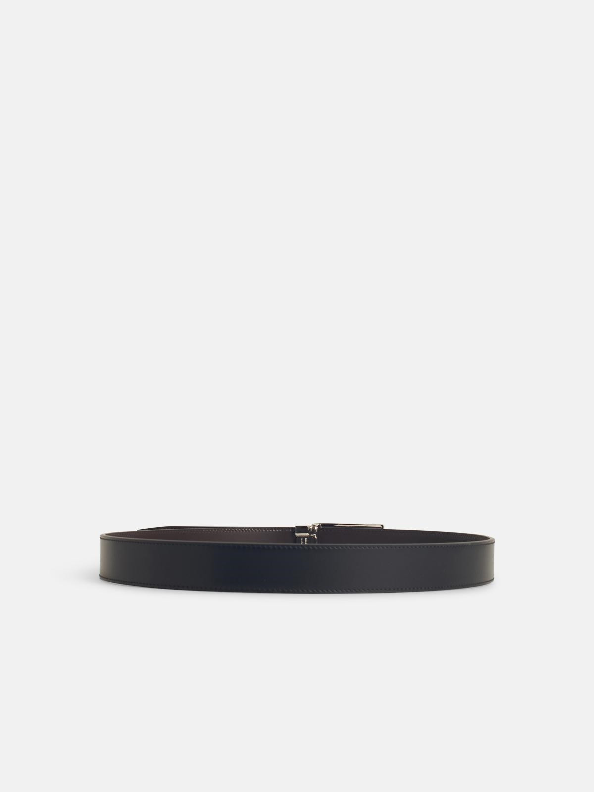 BLACK LEATHER BELT - 2