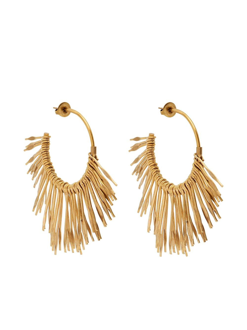 fringe hoop earrings - 1