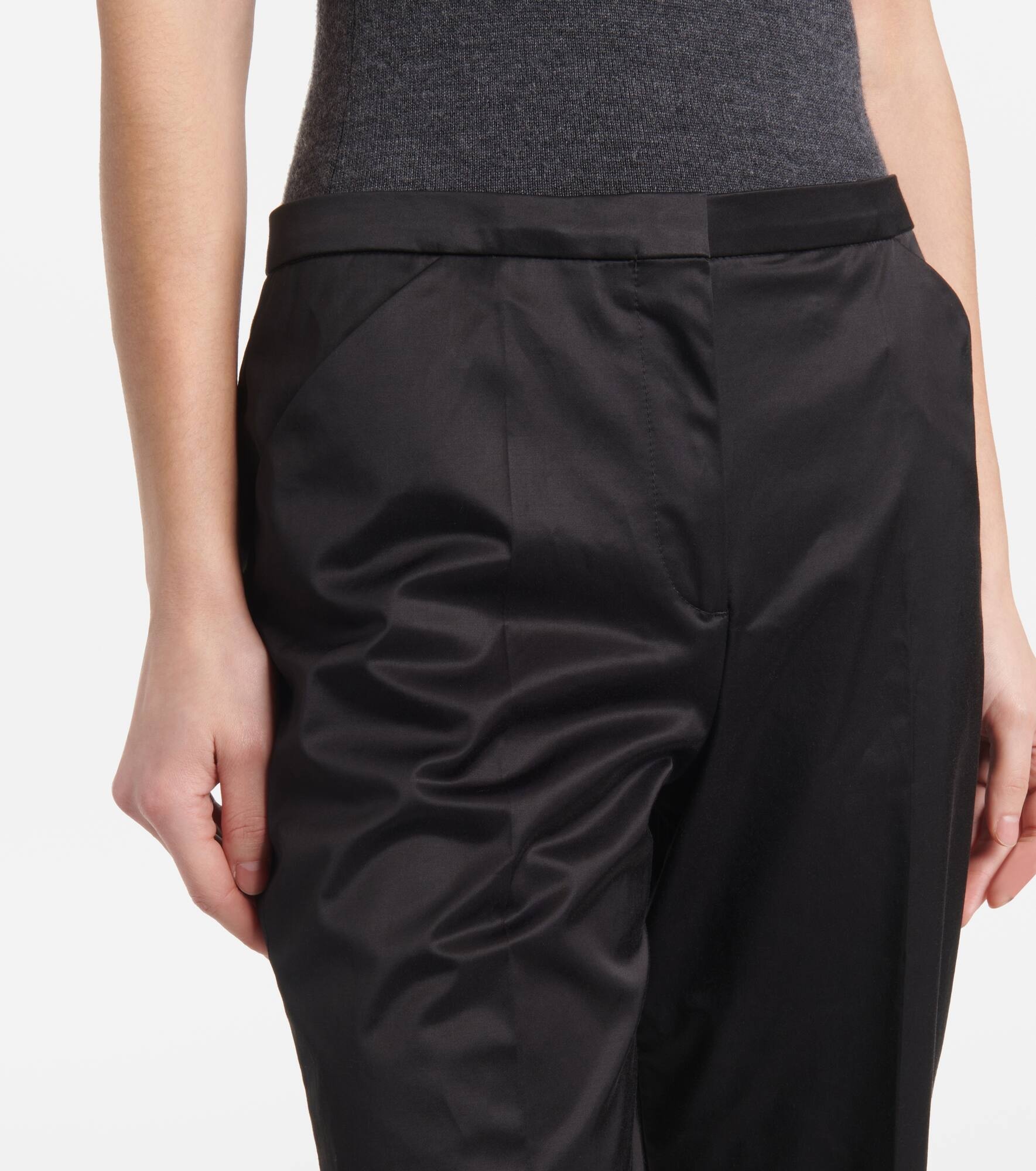 Cotton-blend straight pants - 4