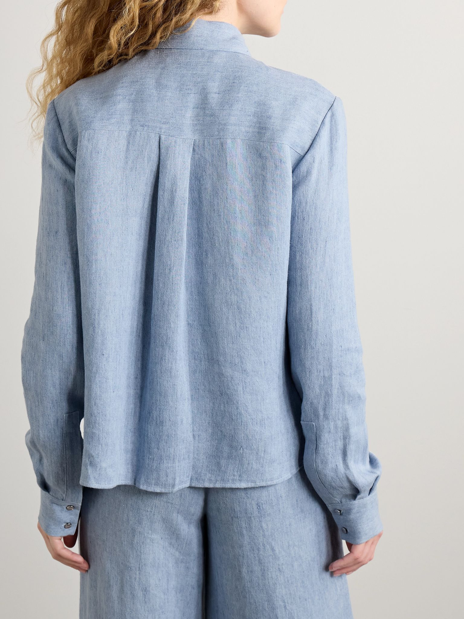 New Carter hemp denim shirt Light blue - 4