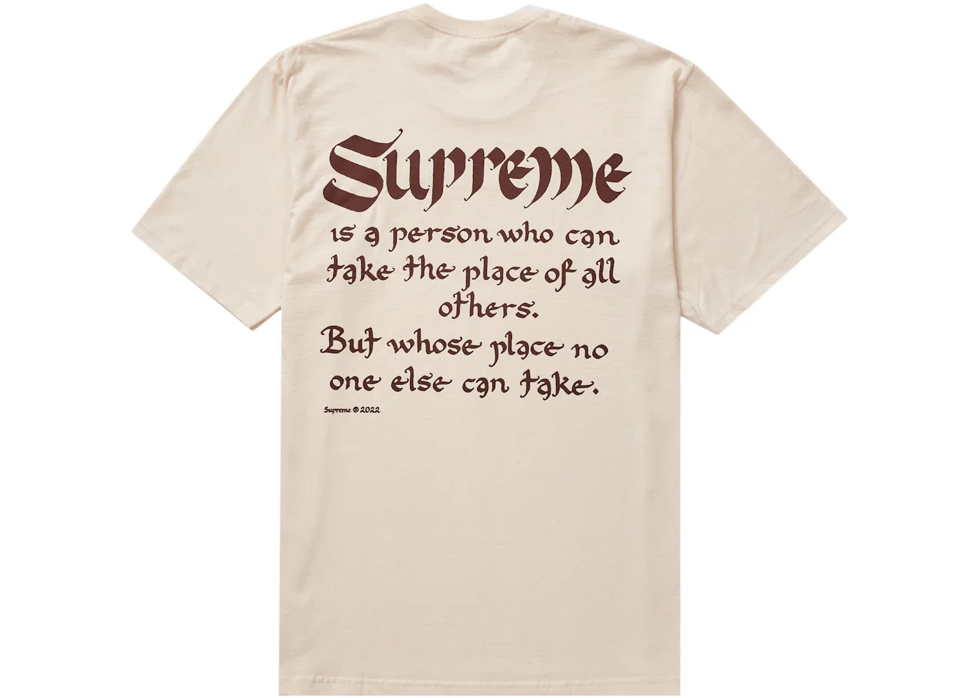 Supreme Supreme Person Tee Natural - SS22T53 NATURAL | REVERSIBLE