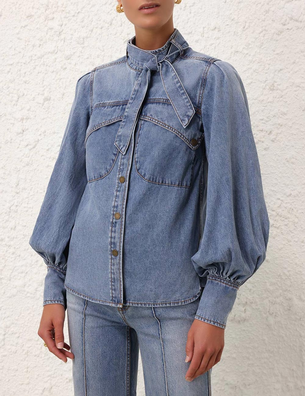 ZIMMERMAN denim shirt jacket