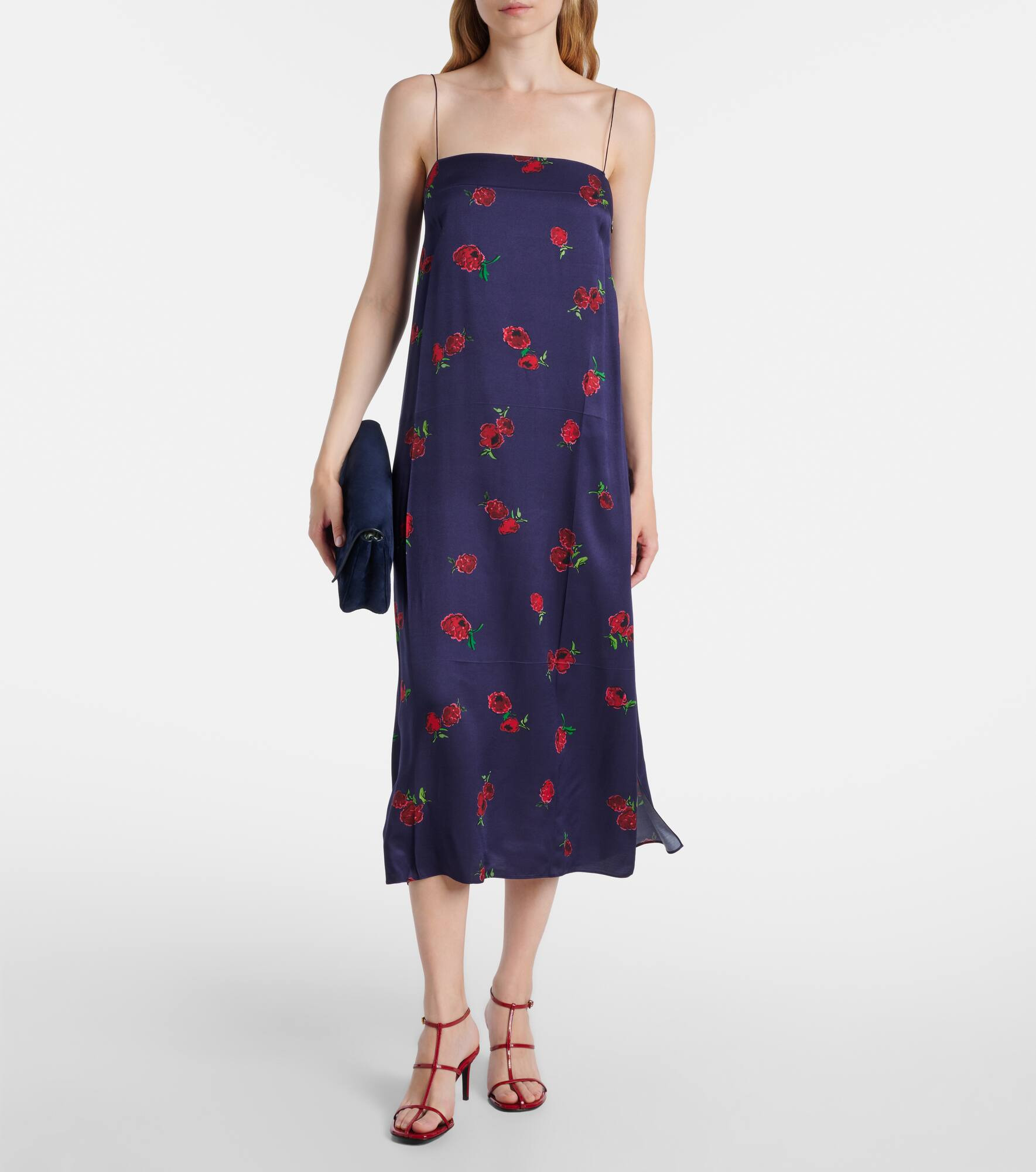 Sicily printed twill slip dress - 2
