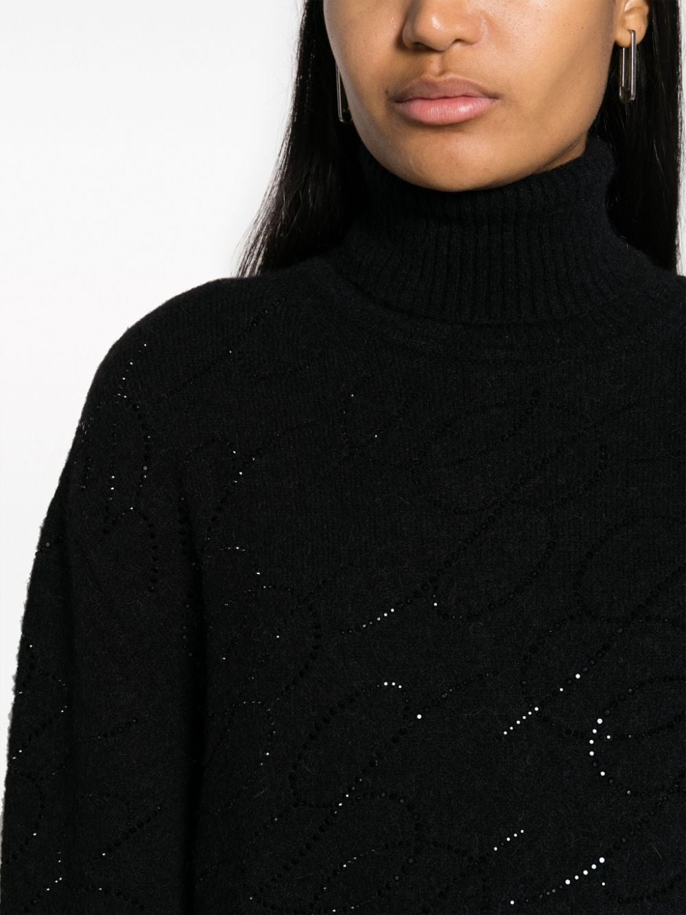 crystal-embellished knitted jumper - 5