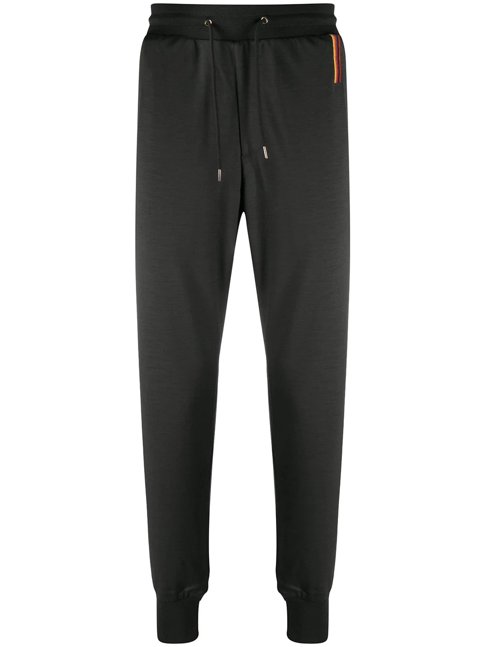 embroidered stripe trim trackpants - 1